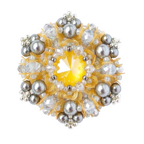 Брошь duCharme Sense Of Harmony Grey Buttercup