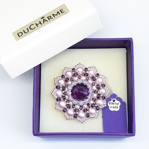 Брошь duCharme Lotus Touch Ballet Spiller Amethyst